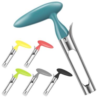 Imagem de Removedor de descaroçador de 6 peças, ferramenta de descaroçador de frutas de aço inoxidável premium, ferramenta de remoção de núcleo eficiente, descaroçador de maçãs portátil, ferramenta de