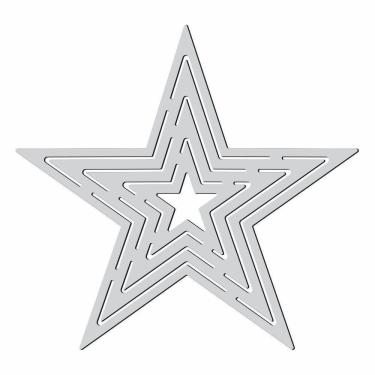 Imagem de Gabarito Estrela Patchwork Fuxico Régua Molde Acrilico