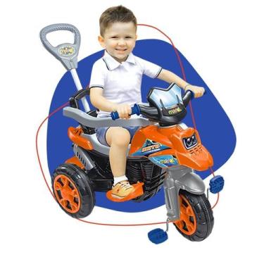 Imagem de Triciclo Moto Trail De Passeio Infantil Laranja - Maral
