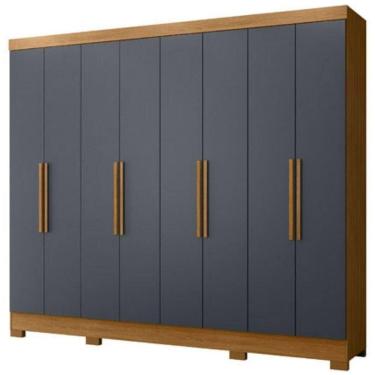 Imagem de Guarda Roupa Casal 6p 236 Cm Diplomata Freijo Cinza Moval