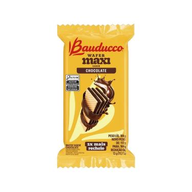 Imagem de Biscoito Bauducco Wafer Maxi Chocolate 2x Mais Chocolate 104g