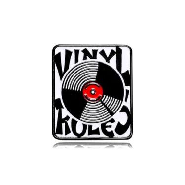 Imagem de Broche de vinil para toca-discos de música, broche esmaltado, disco, retrô, joias de música, presentes, ligas, Sem Pedra Preciosa