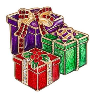 Imagem de Broche de Natal para mulheres, strass de cristal esmaltado, árvore de doces, alfinete de lapela, broches de Natal, acessórios de meia bijuteria de Natal para férias de Natal, Large, Tecido, Sem Pedra