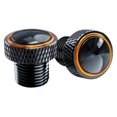 Imagem de BYYINGSUS Compatível com MT07 MT09 MT10 MT15 MT 07 09 10 SP FZ09 FZ07 Acessórios de motocicleta M10*1,25 Tampa de parafusos de plugue de orifício de espelho traseiro (Orange-nologo)