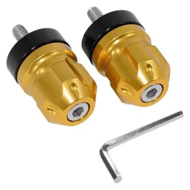 Imagem de Barra End Weights Motocicleta Guidão Sliders Plug Longo Compatível com Z900 2017-(Dourado)
