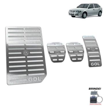 Imagem de Descanso de Pé + Pedaleira Manual Gol G4 2005 a 2014 Prata
