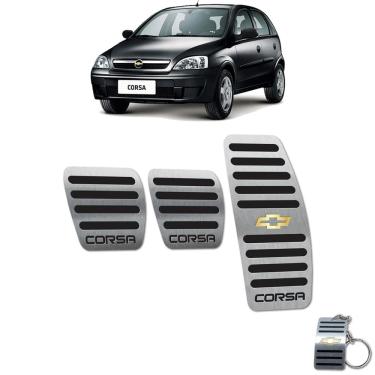 Imagem de Pedaleira Manual Em Aço Inox Corsa 2002 A 2012 Preto