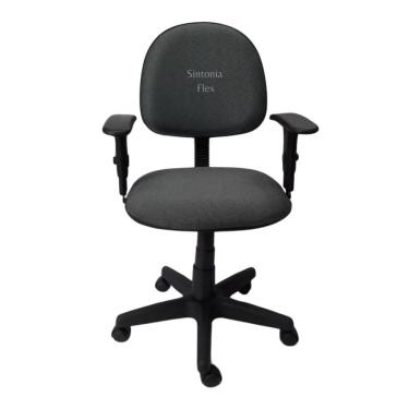 Imagem de Cadeira Executiva Giratoria Braço Regulagem Altura E Pistão