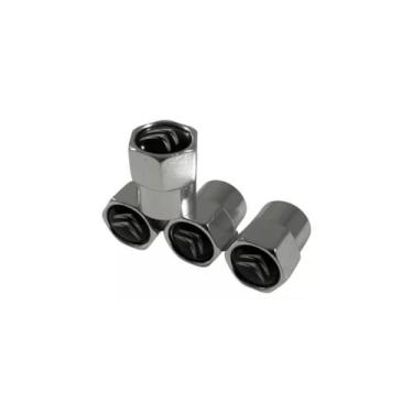 Imagem de Kit 4 Pçs Bico Tampa De Válvula Pneu Para Roda Carro e Moto - Aston Ma