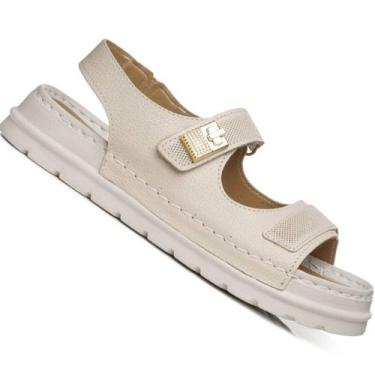 Imagem de Sandalia Pegada 234704 Feminina, Bege, 37