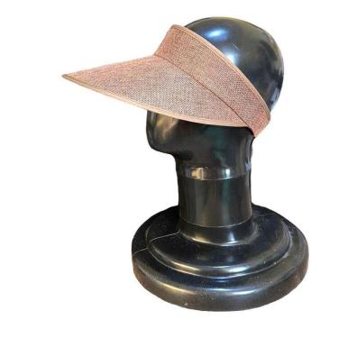 Imagem de Viseira Feminina Praia Piscina Com Elástico Ajustável Marrom