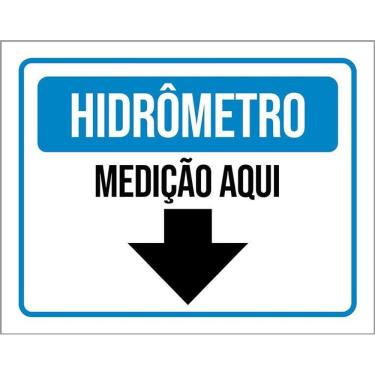 Imagem de Placa Sinalização - Hidrômetro Medição Aqui 36X46