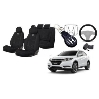 Imagem de Combo Tecido Personalizado Capas Assentos Estofado Honda HRV 15-24 + V