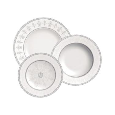 Imagem de Jogo de Pratos Tramontina Gabrielle em Porcelana Decorada 18 Peças