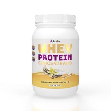 Imagem de Whey Protein Concentrado Baunilha 900 gramas - 21 gramas proteína por dose Emellus