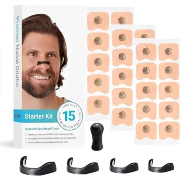 Imagem de Expansor Nasal Magnético Anti-Ronco – Dilatador com Clipe e Tiras para Sono Silencioso, Alívio da Congestão, Respiração Melhorada e Uso em Esportes - SORTIDO