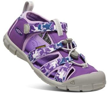 Imagem de KEEN Seacamp 2 CNX Closed Toe Sandal, Camo/Tillandsia Purple, 6 US Unisex Big Kid