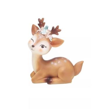 Imagem de hezhuhe2258 Ornamentos de mesa de cervos sika, decorações de casa, escritório de animais, presentes de aniversário, adequados para entradas e escritórios