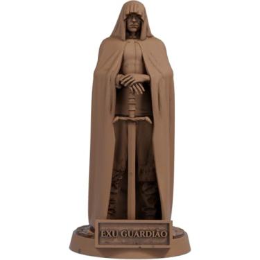 Imagem de Estátua Exu Guardião Imagem Umbanda Candomblé (Cor Madeira)
