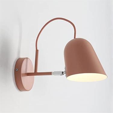 Imagem de Arandela moderna, luminária de parede europeia Luminária de parede moderna e minimalista em ferro forjado Macaron - Luminária de parede ajustável da moda - Luminária de cabeceira para quarto
