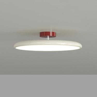 Imagem de Luminária de teto nórdica LED com ajuste de intensidade, semi-embutida, lustre ajustável, moderna, rente ao teto, com rotação de 360°, para quarto e cozinha