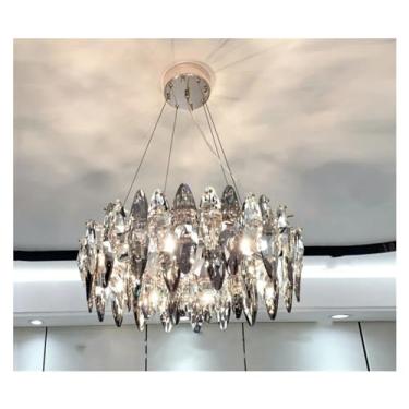 Imagem de Lustre de cristal para sala de estar, quarto, sala de jantar, lustre de teto de luxo escandinavo, luminárias internas, luminárias retrô