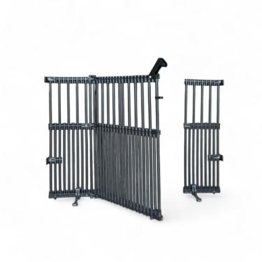 Imagem de Cercado Jardim & Piscina Modular 2,92m com Portão 5cm Espaçamento Altura 60cm 80cm 100cm Cores Preto ou Branco Extensível Seguro para Pets e Crianças (Preto, 100cm | Altura)