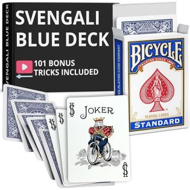 Imagem de Ted's Sterling Magic Precision Blue Rider Back Bicycle Svengali Deck with Instructions for 100+ Tricks (Color Joker)