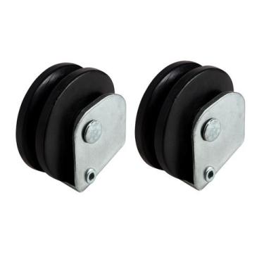 Imagem de 02 Roldana Rolamento Inferior Fixa para Janela e Porta de Correr de Aç