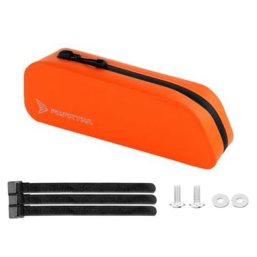 Imagem de Aymzbd Bolsa para Quadro Frontal de Bicicleta, Bolsa para Ciclismo, Bolsa para Mini Bomba de Ar, Bicicletas Dobráveis, Telefone, óculos, Mountain Bike de Est, Laranja