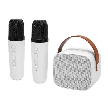 Imagem de Cryfokt Máquina de karaokê Multifuncional Com Som Estéreo e Som Dinâmico para Festas KTV, Alto-falantes, Plástico/eletrônico (Branco)