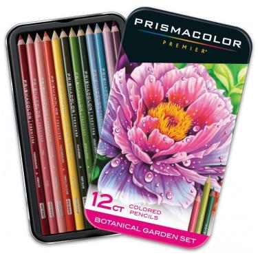 Imagem de Conjunto Prismacolor Premier de lápis de cor Soft Core Jardim Botânico Adult Coloring 12 unidades