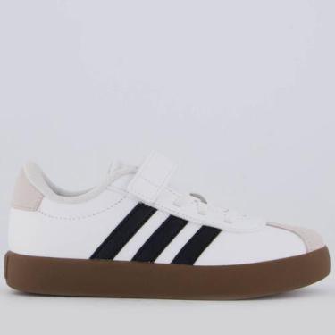 Imagem de Tênis Adidas VL Court 3.0 Branco e Cinza Juvenil, 31