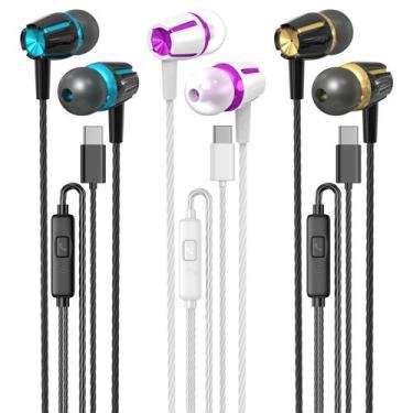 Imagem de Fones de ouvido Kirababy com fio com microfone USB C In-Ear Black