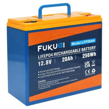 Imagem de Bateria de lítio LiFePO4 Fukuai 12V 20Ah 2000+ ciclos