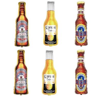 Imagem de 8 balões de garrafa de cerveja Corona para churrasco, decorações de festa de cerveja, balões de tequila, festa de verão na piscina, aniversário, decorações de despedida de solteiro