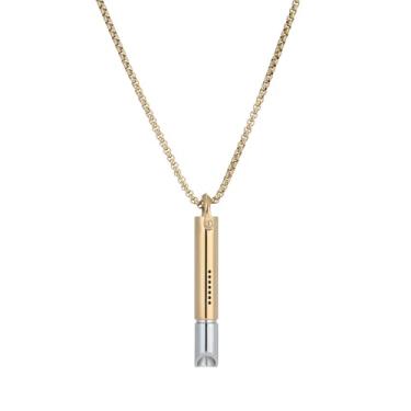 Imagem de INTIMATE LOVER Colar de respiração com filtro de algodão – auxílio de respiração consciente para relaxamento e foco, joia de meditação de aço inoxidável, 18.0 Inches, Algodão Metal, Sem Pedra Preciosa