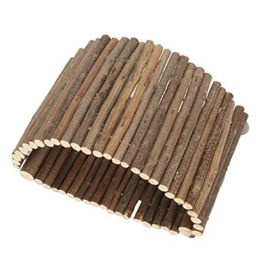 Imagem de Acouto Tenda de Rede para Pássaros de Madeira - Cabana de Madeira Em Forma de Ponte Em para Escalar, Descansar e Brincar