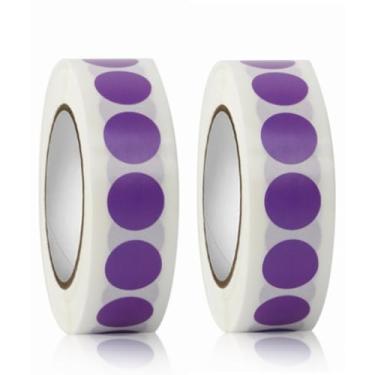 Imagem de 2000 peças de adesivos redondos roxos impermeáveis de 19 mm, etiqueta de codificação de cores, adesivos de ponto circular para escritório, loja, casa, sala de aula