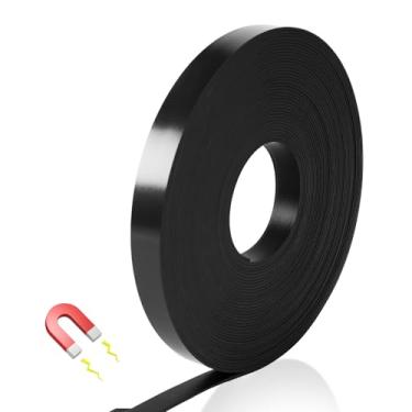 Imagem de Fita magnética para quadro branco, tiras magnéticas de 1,3 cm x 80 m para grades, calendário, quadro de avisos, linha de marcação decorativa gráfica para sala de aula e escritório