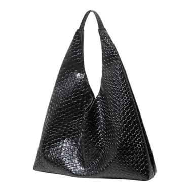 Imagem de Bolsa Couro Ombro Feminina Couro Pu Retrô PRETA Elegante