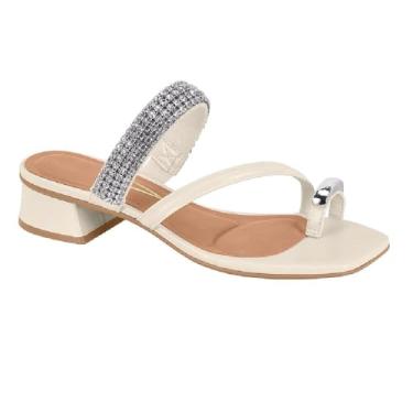 Imagem de Sandalia Vizzano Salto Bloco Baixo Ref6454.133.30455 Branco Off-cristal/branco Off 038