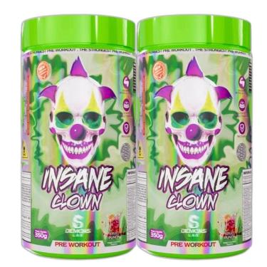 Imagem de Kit 2X Pre Treino Insane Clown Fruit Punch 350G - Demons Lab