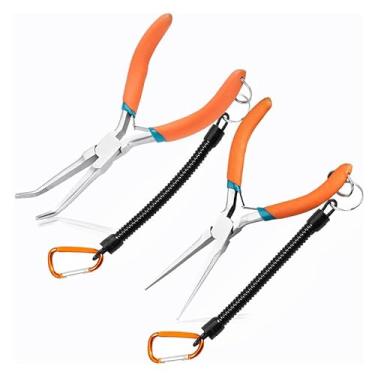 Imagem de Conjunto de 2 mini alicates de ponta de agulha dobrados em linha reta