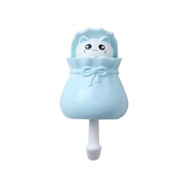 Imagem de Lindo gancho de parede para casaco, saco da sorte, em forma de gato, perfurador, gancho decorativo para pendurar chapéus, chaves e toalhas (04)