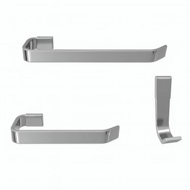 Imagem de Kit Banheiro 3-6 Peças Luxo - Acessórios para Nichos de Banheiro em Alumínio e Aço Inox(Kit 3 Peças -Inox)