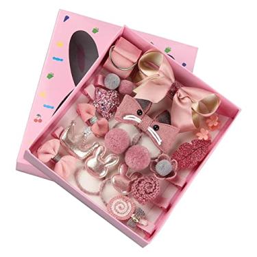 Imagem de Zhjvihx Conjunto de Gravata de Cabelo para Crianças, Bonito, Elegante, Macio, Portátil, Rosa, Requintado, Suporte de Rabo de Cavalo, Acessórios para Cabelo de Crianças para Festa