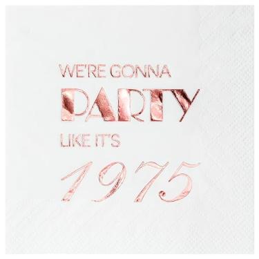 Imagem de Guardanapos descartáveis femininos em ouro rosa crocante, 1970, 50