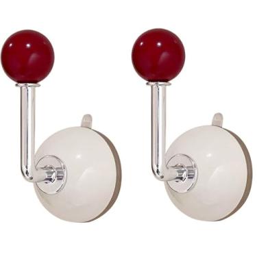 Imagem de ImyHok Gancho de guirlanda com ventosa para porta da frente ganchos de toalha sem perfuração para banheiros vidro de chuveiro bonito gancho de sucção de janela suporte de chapéu de armazenamento de