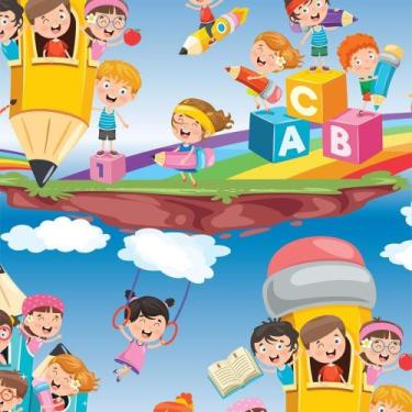 Imagem de Papel Presente Bobina Couchê 40CM MOD. 124 ABC 100 Metros - Gessele